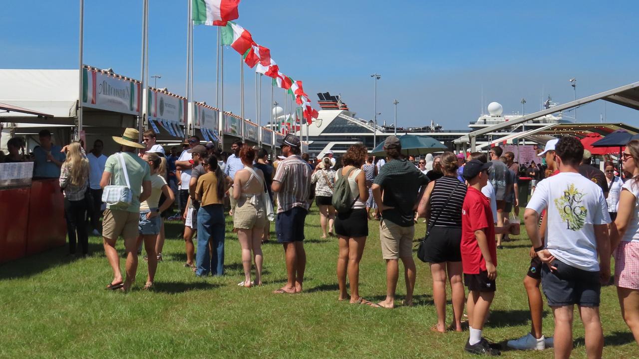 Food stalls at the 2025 Darwin Italian Festival. Picture: Aden Hill