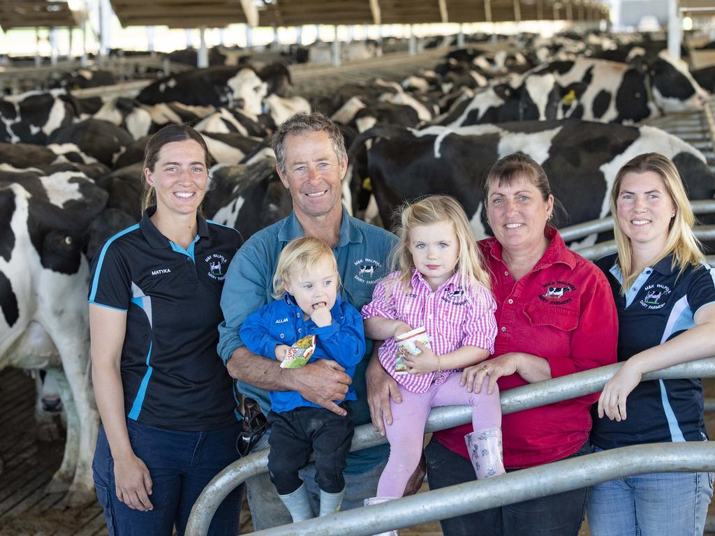 Family business ... the Walpole family from Yielima in the Goulburn Valley took out the coveted Dairy Farmer of the Year gong. Picture: Zoe Phillips