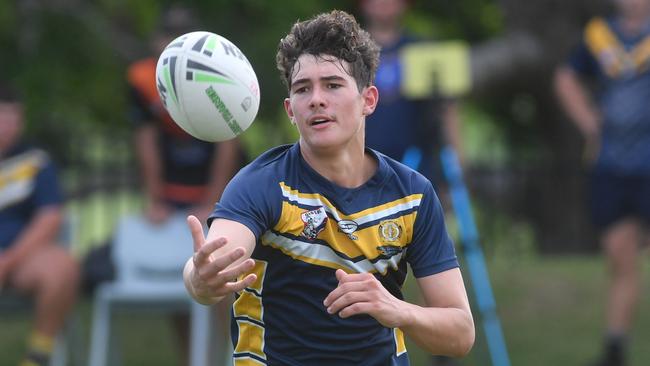 Gilroy Santa Maria College notched their first ever win in the Townsville Blackhawks Schoolboys Trophy during round 2. Picture: Evan Morgan