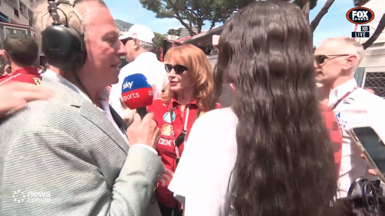 Awkward moment as supermodel brushes Martin Brundle