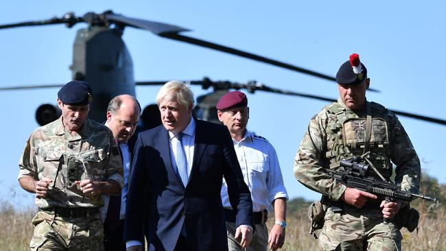 Britain's Prime Minister Boris Johnson has unveiled what is being billed as Britain's biggest programme of investment in the armed forces since the end of the Cold War. Picture: AFP