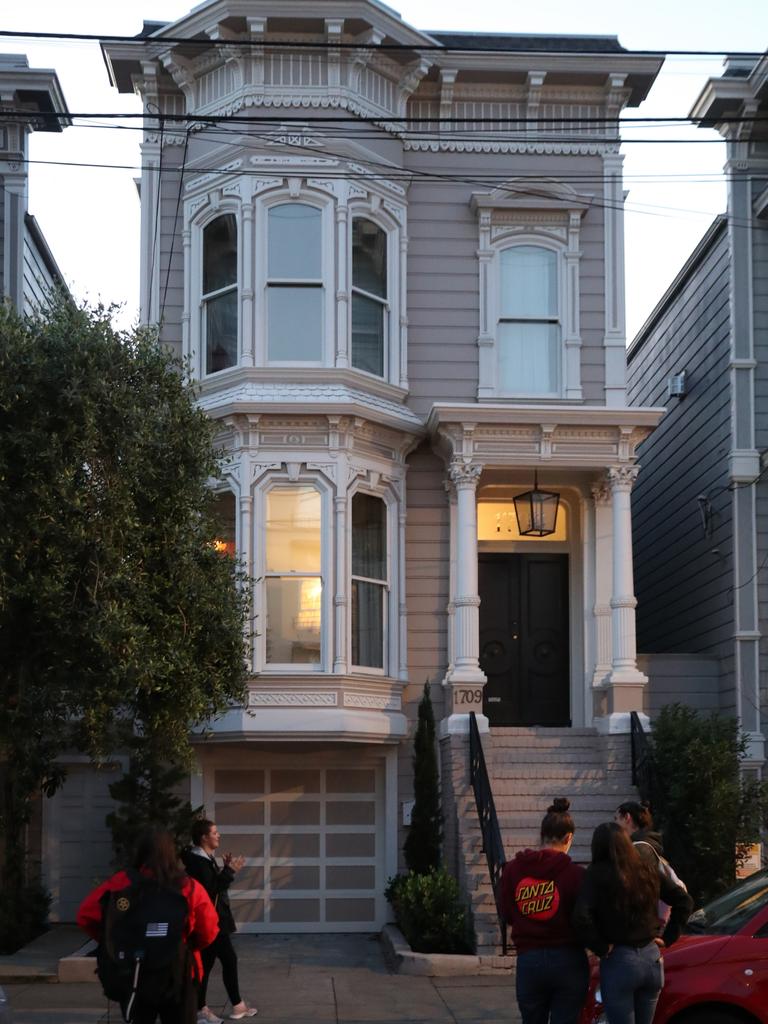 Fans visit the Full House location in San Francisco after Bob Saget’s death.