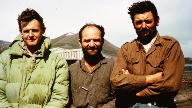 Survivors back at Atlas Cove after their near-death experience attempting Big Ben in 1963. Dr Grahame Budd, Dr Jon Stephenson and Warwick Deacock in 1964. Picture: Dr Alan Gilchrist