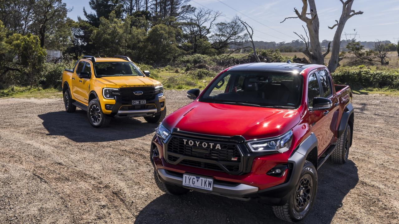 Our top selling vehicles, the Ford Ranger and Toyota HiLux will struggle to meet targets without radical changes. Picture: Mark Bean