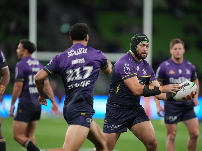 Tepai Moeroa could not secure another contract with the Melbourne Storm. Picture: NRL Imagery