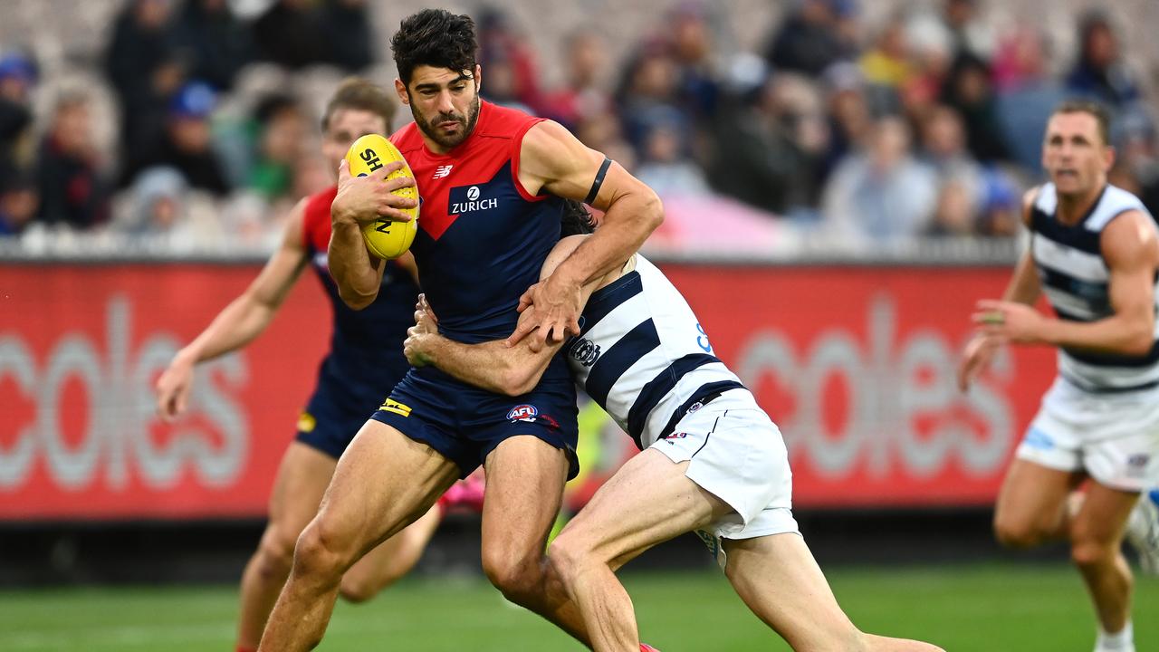 Christian Petracca was dominant against Geelong. Picture: Quinn Rooney/Getty Images