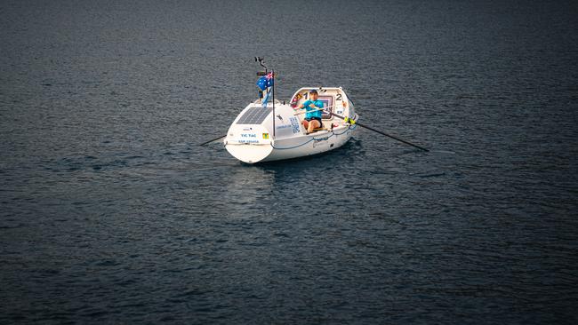 Liz Wardley is rowing across the Atlantic. Pic: Micky Montoya