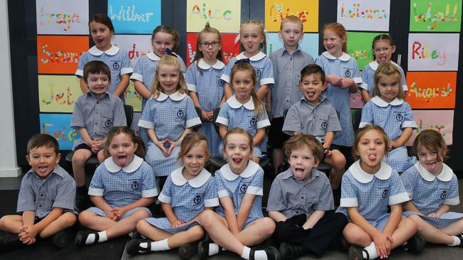 Christ the King Catholic Primary School Prep K Back row L-R: LuLu Borovec, Madilyn Vilanti, Maggie Power, Isla McHutchinson, Oliver Jollife, Felicity Harper, Charlotte Galea. Middle row: Finnegan Nolan, Amelia Goudge, Eva Charles, Wyatt Davis, Alice Laughlin. Front row: Caleb Siera, Donegan Tahlay O’Brien, Audrey Webb, Freya Scorpo, Wilbur Scheelings, Alexandra Mineo Piper Evans.