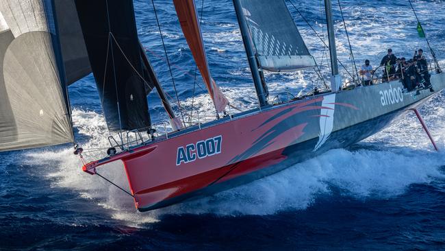 Andoo Comanche at sea on Tuesday. Pic: Rolex/Andrea Francolini