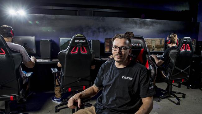 Checkpoint eSports in Surfers Paradise is a new bar and gaming complex where you can play xbox, computer and arcade games, competitively and drink. Owner, Luke Mengler. Picture: Jerad Williams