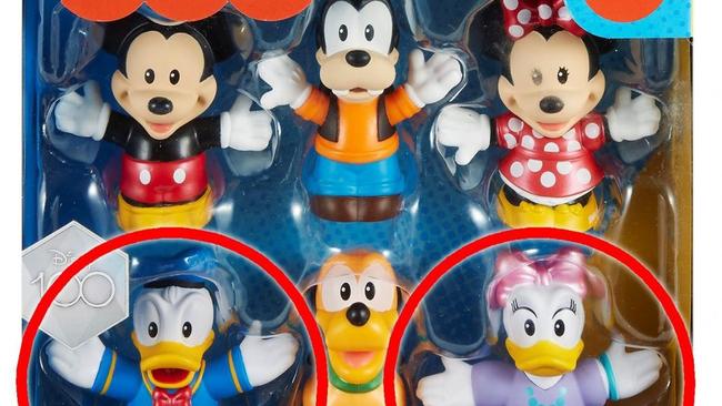 The Mickey Mouse, Minnie Mouse, Goofy, and Pluto figures that come with the set are not being recalled. Picture: Supplied