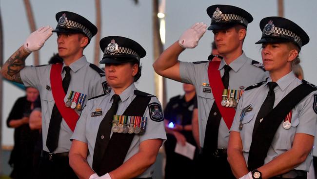 National Police Remembrance Candlelight Vigil 2023 at the Rockpool, Townsville. Picture: Evan Morgan