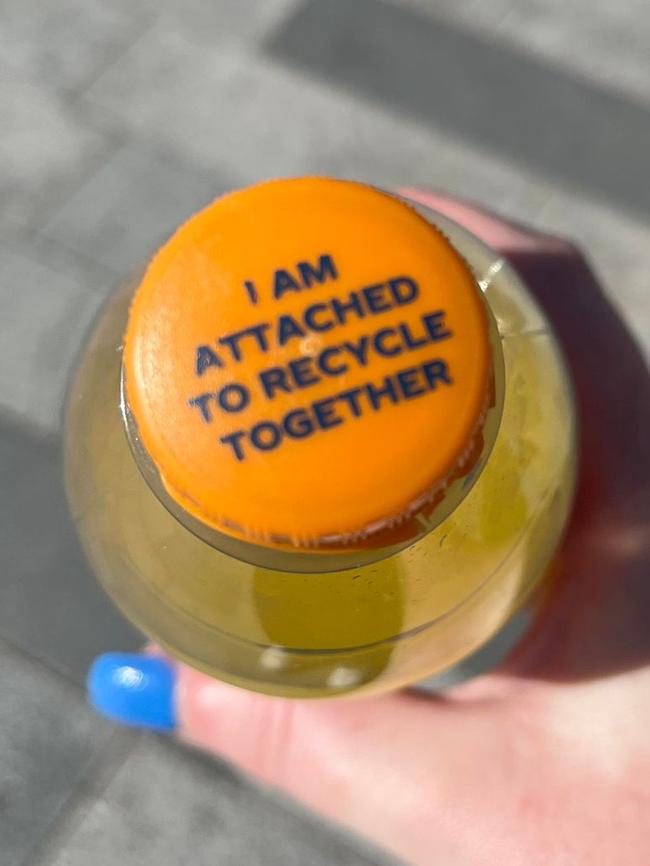 UK made bottle caps more sustainable. Picture: news.com.au