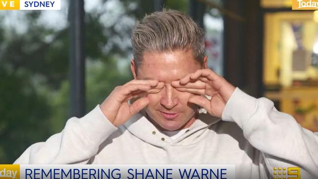 Michael Clarke breaks down on Today while talking about his good friend, Shane Warne.