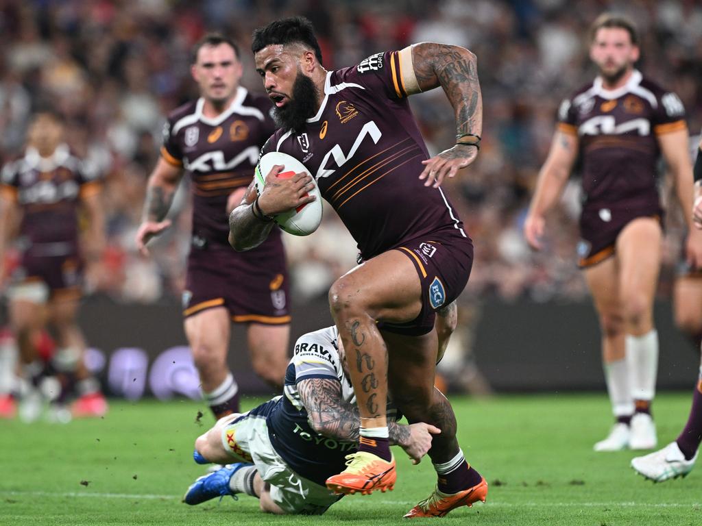 Payne Haas put in another monstrous performance for the Broncos. Picture: Getty Images