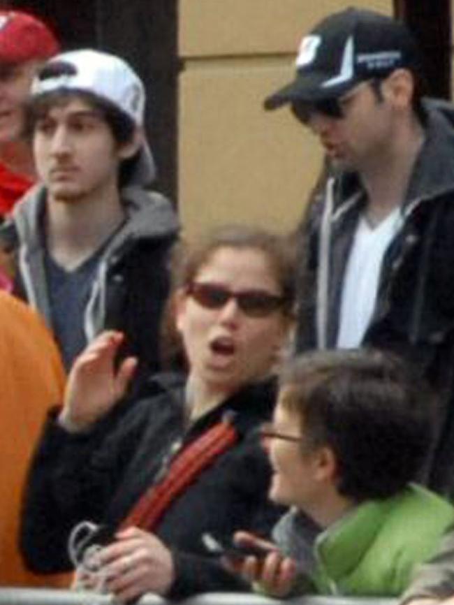 Tamerlan Tsarnaev (in black hat) and Dzhokhar A. Tsarnaev (in white hat) approximately 10-20 minutes before the blasts.