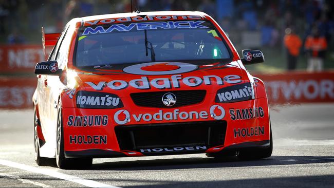 The Team Vodafone car of Jamie Whincup and Paul Dumbrell. The 2012 Bathurst 1000 V8 Supercars race at Mount Panorama. Picture: Brad Hunter