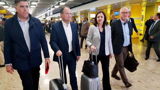 Queensland Premier Annastacia Palaszczuk arrives in Geneva. Picture: Jacqueline Magnay