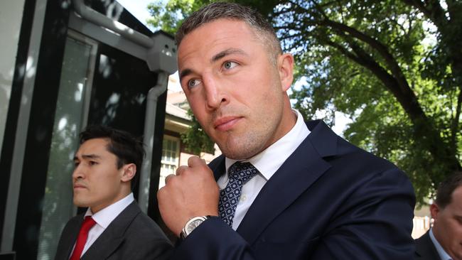 Sam Burgess leaves Moss Vale court. Picture: David Swift