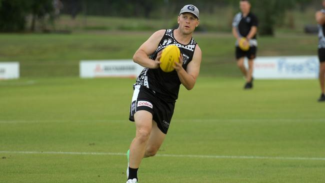 Gary Ablett Jr trains for his first game back in two years. Picture: (A)manda Parkinson