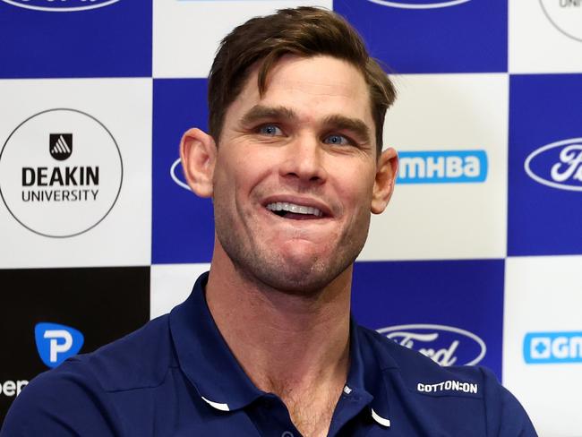 Tom Hawkins is racing the clock for finals. Picture: Josh Chadwick/Getty Images)