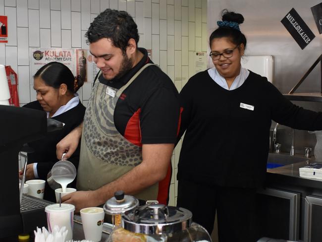 Clint Hardy, 20, from Brewarrina, NSW, is now an accomplished barista at the Yulara resort, Uluru. Hardy is working towards accredited qualifications under a National Indigenous Training Academy program