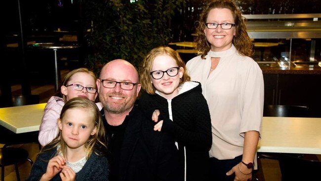 Mathew Werfel with his wife Jenny and three daughters. Picture supplied by family.