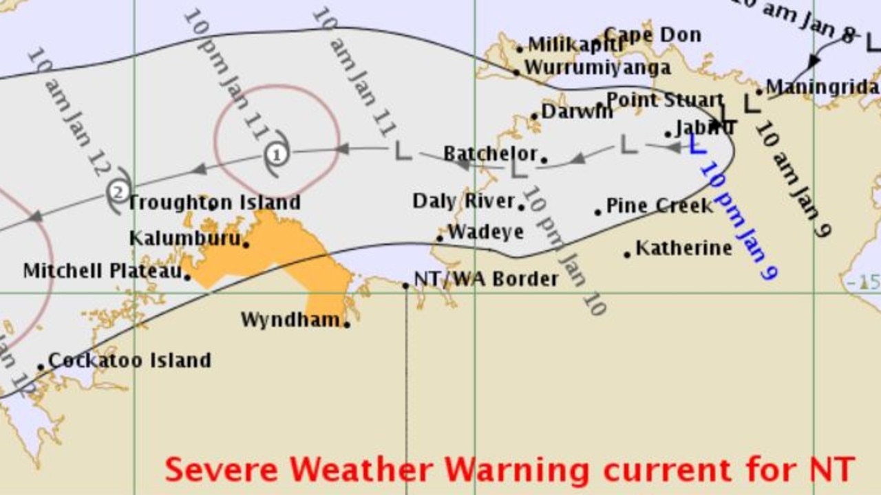 Tropical low NT Weather system to bring wild weather and up to 200mm