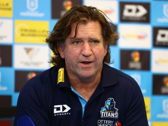 Des Hasler and the Titans have a host of stars coming off contract at the end of 2026. Picture: Getty Images