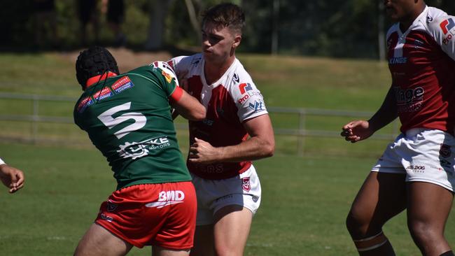 Meninga Cup semi-final action between the Redcliffe Dolphins and Wynnum-Manly Seagulls. Saturday April 15, 2023.