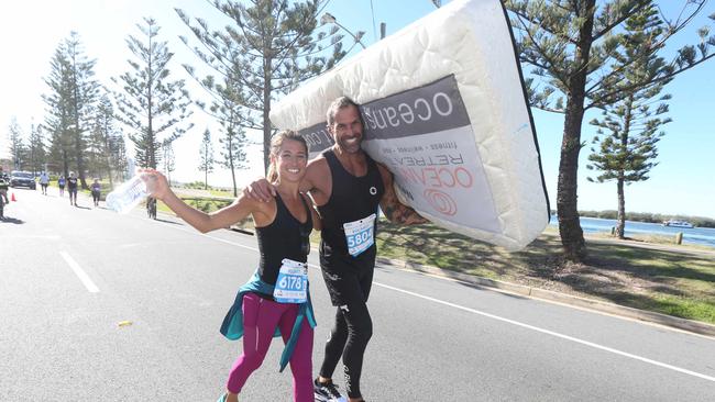 At the 35km mark near the cut-off time for the marathon. Picture: Mike Batterham