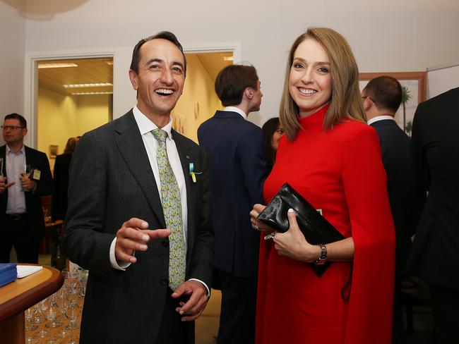 Dave Sharma with Kelly Sloane. Picture: Jane Dempster/The Australian