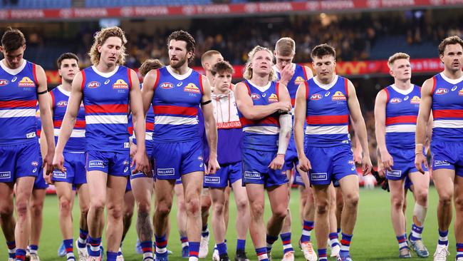 Beveridge says the Bulldogs were “humbled” in the contested ball as they made a fifth elimination final exit in the last 10 years. Picture: Mark Stewart