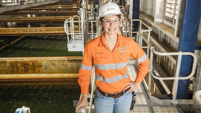 Inside the Tugun desalination plant. Picture: NIGEL HALLETT