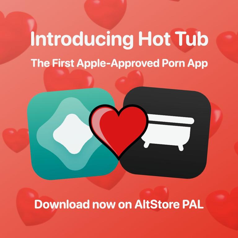 AltStore claimed Hot Tub was the first 'Apple-approved porn app'. Picture: X