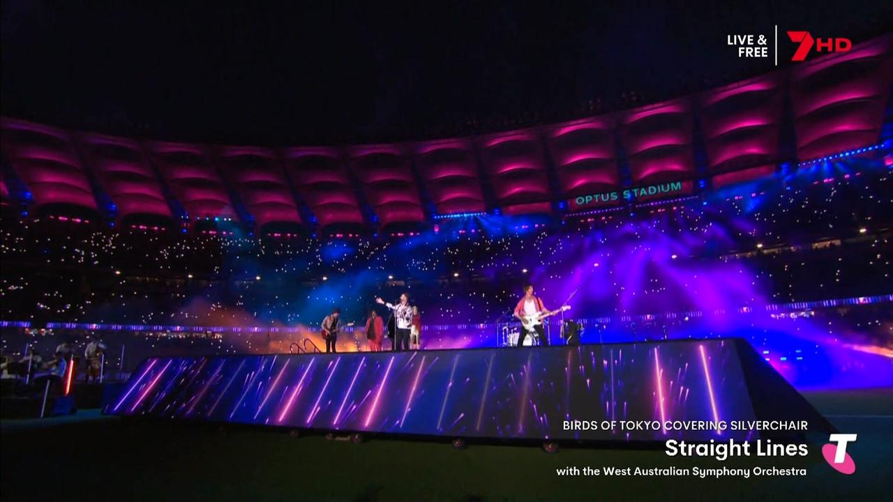 Birds of Tokyo performed at halftime.