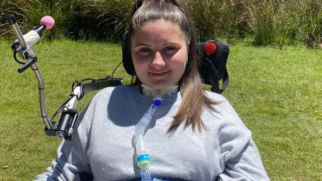 Ulverstone woman Janette 'Jannie' MacLeod, who lives as a C2 quadriplegic following an accident at Gawler in May 2020. Picture: Supplied