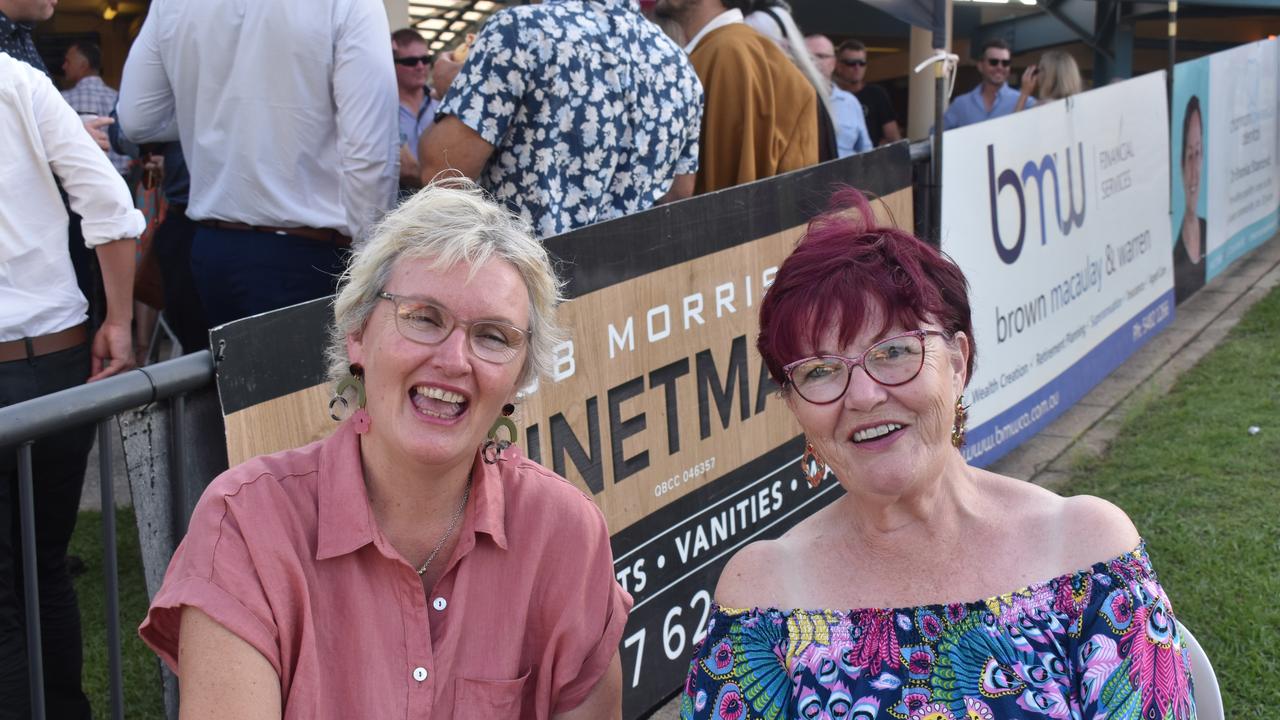 (Left to right) Donna Sullivan and Dianne Stanford at the Brown Macaulay &amp; Warren Gympie Cup Day, 2021.