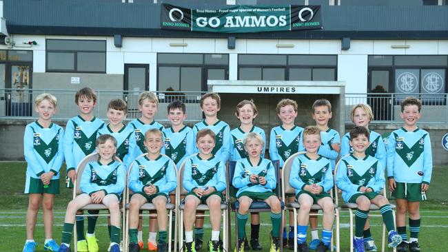 Geelong Ammos Bain under-9 football team. Picture: Alison Wynd