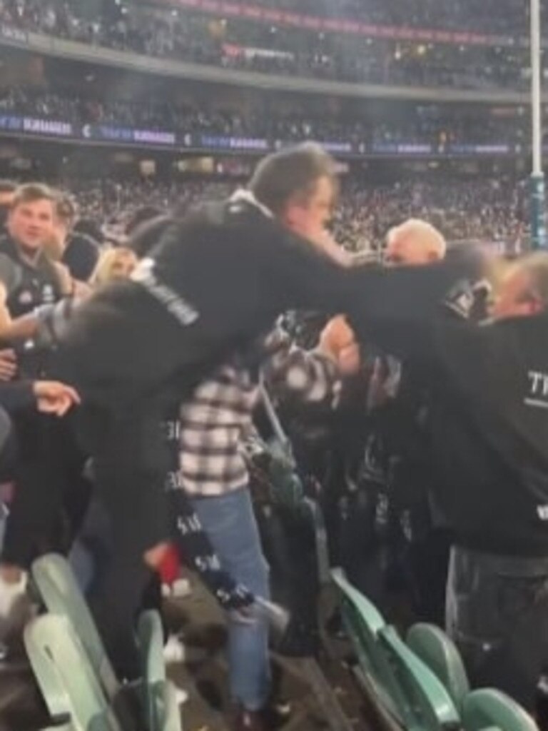 MCG fight: Wild brawls erupt at Carlton, Collingwood match | Herald Sun