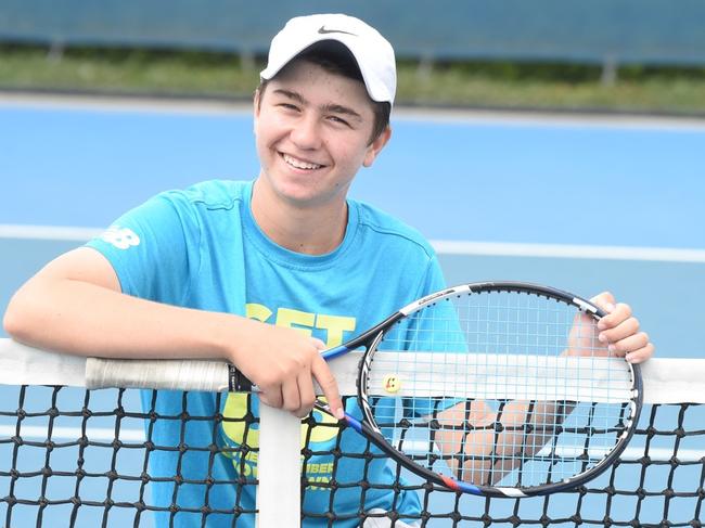 Amor Jasika at the age of 12 after winning the national under 12 boys singles title in 2017. Picture: Supplied.