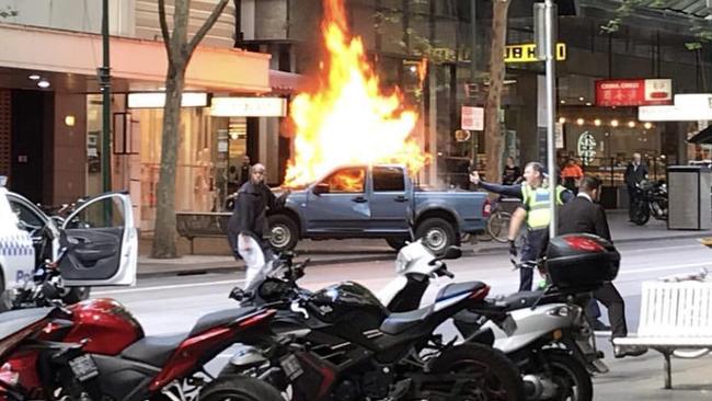 The arrests come in the same month as the deadly Bourke St terror attack. Picture: @chrismacheras/Twitter