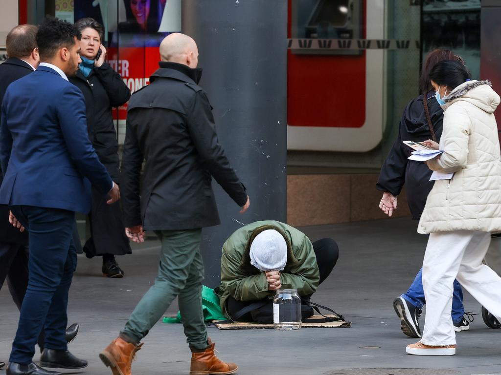 Melbourne CBD businesses were concerned a second injecting centre would attract more rough sleepers. Picture NCA NewsWire / Ian Currie