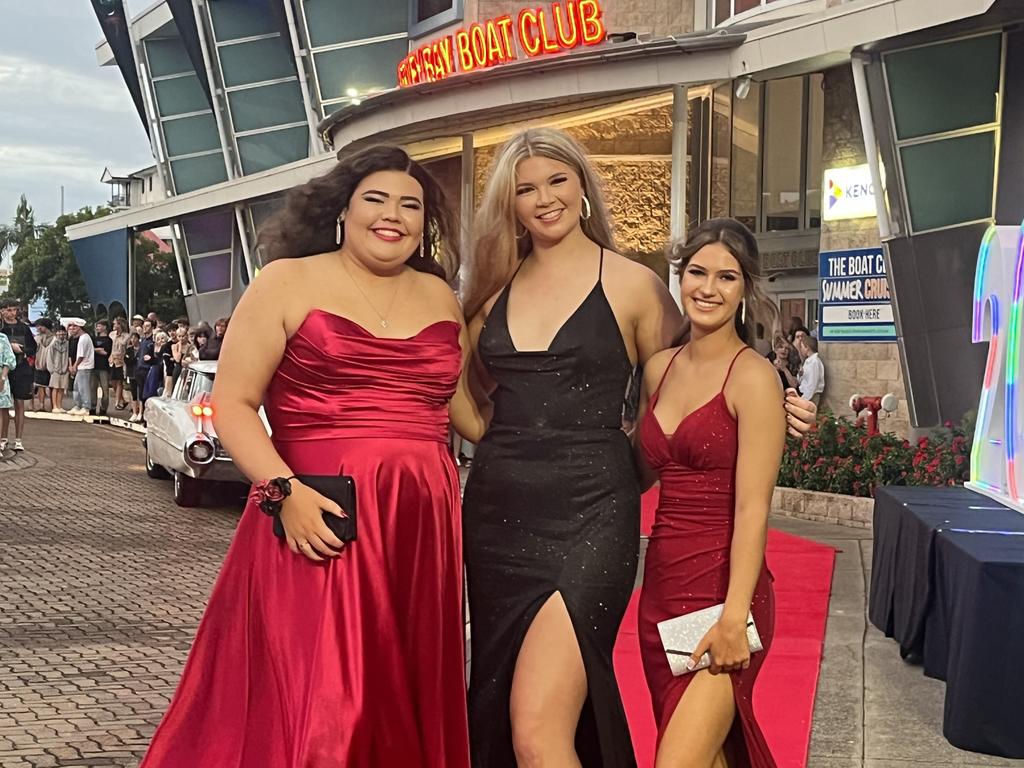 Paris Connor, Abbey Mortimer and Chelsee Hill arrive at the formal.