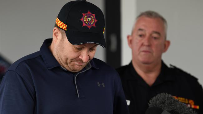 Louise Hincks’ brother, Tony Brown, at a press conference held at the CFS headquarters in Keswick. Picture: Naomi Jellicoe