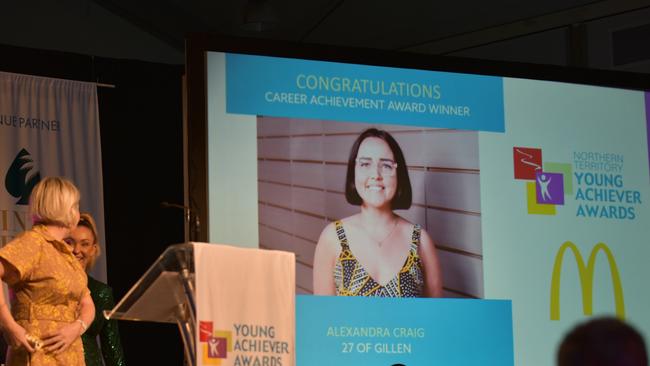 Alexandra Craig of Gillen, who was announced as the winner of the McDonalds NT Career Achievement Award in the 2021 Northern Territory Young Achiever Awards