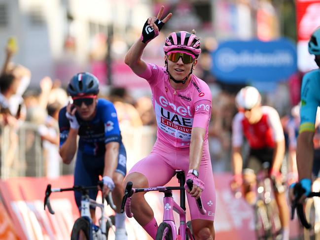 Tadej Pogacar has been in hot form this year, winning the Giro, and goes into the Tour as the favourite. But the final stage this year sets up a mouth-watering finish. Picture: Getty