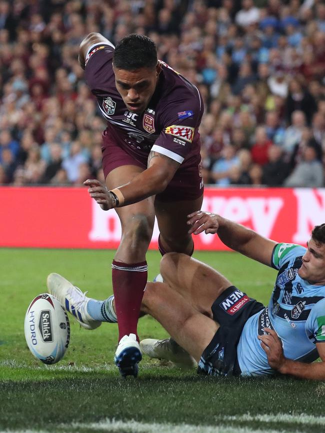 St Edmund’s old boy Jo Ofahengaue playing State of Origin. Photo Annette Dew