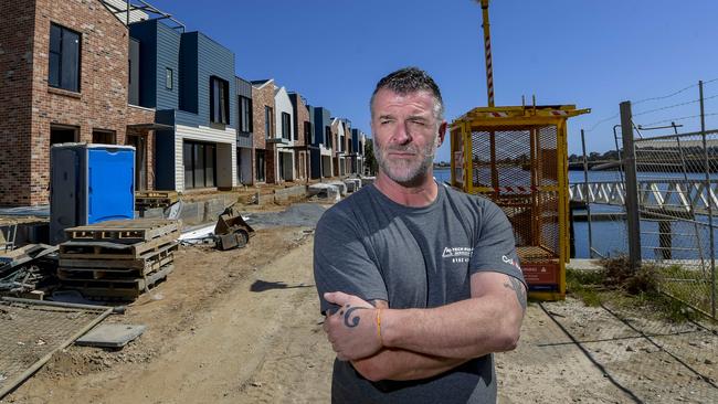 Greg Overton, owner of Hi-Tech Roofing Services, at the Dock One site. Picture: Roy VanDerVegt