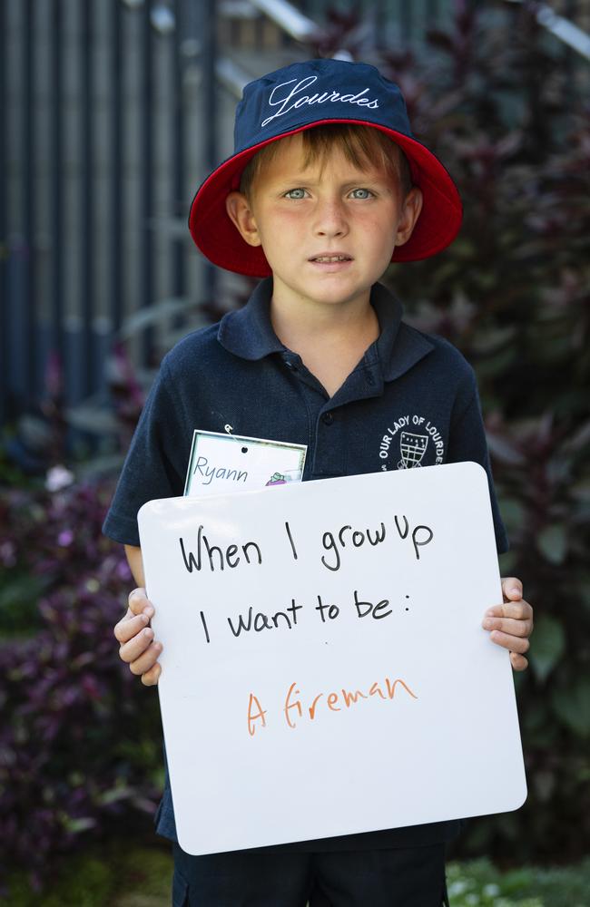 Our Lady of Lourdes prep student Ryann on the first day of school, Wednesday, January 29, 2025. Picture: Kevin Farmer